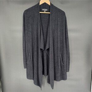 Barefoot Dreams CozyChic Lite Island Wrap S/M Black Soft Cardigan Loungewear